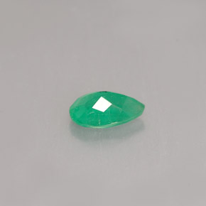 Smeraldo naturale verde da 0,37 ct, taglio a pera, SI-I1