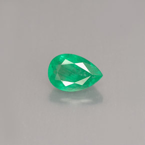 Smeraldo Verde naturale da 0.45 ct, Forma a pera, SI-I1