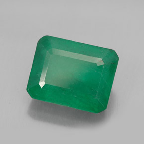 Smeraldo Verde naturale da 3.75 ct, Taglio smeraldo, SI-I1