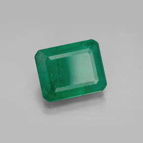 Smeraldo naturale verde da 4,16 ct, taglio smeraldo, SI-I1