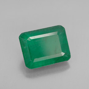 Smeraldo naturale verde da 2,98 ct, taglio smeraldo, SI-I1