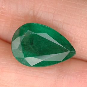 Smeraldo Verde naturale da 2.66 ct, Forma a pera, SI-I1