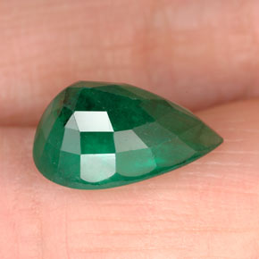 Smeraldo Verde naturale da 2.66 ct, Forma a pera, SI-I1