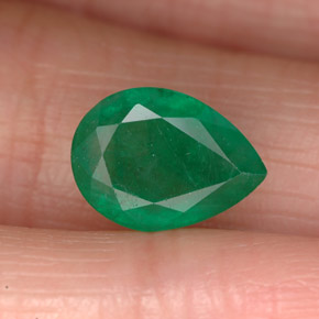 Smeraldo naturale verde da 2,32 ct, taglio a pera, SI-I1
