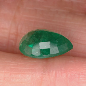 Smeraldo naturale verde da 2,32 ct, taglio a pera, SI-I1