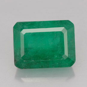 Smeraldo naturale verde da 4,52 ct, taglio smeraldo, SI-I1