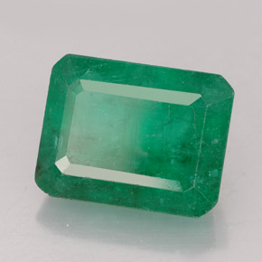 Smeraldo naturale verde da 4,52 ct, taglio smeraldo, SI-I1
