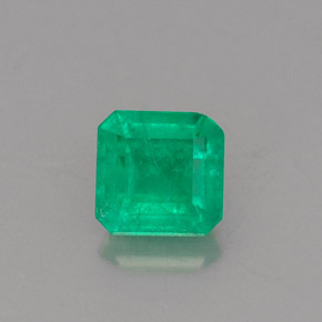 Smeraldo naturale verde da 0,88 ct, taglio smeraldo, SI-I1