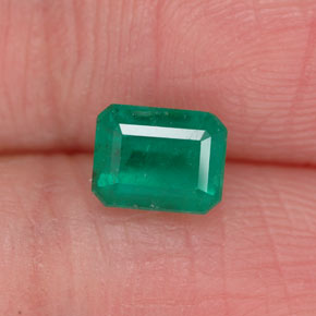 Smeraldo naturale verde da 0,79 ct, taglio smeraldo, I1