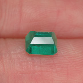 Smeraldo naturale verde da 0,79 ct, taglio smeraldo, I1
