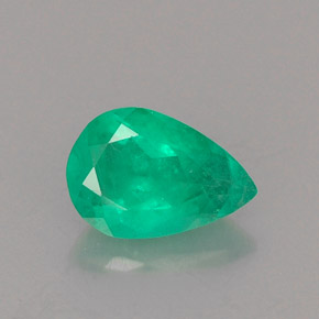 Smeraldo naturale verde da 0,61 ct, taglio a pera, SI