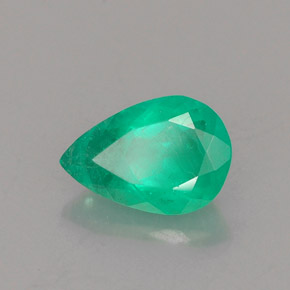 Smeraldo naturale verde da 0,61 ct, taglio a pera, SI