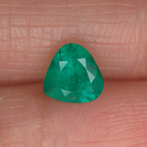 Smeraldo Verde naturale da 0.83 ct, Forma a pera, SI-I1