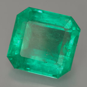 Smeraldo naturale verde da 13,13 ct, taglio smeraldo, SI