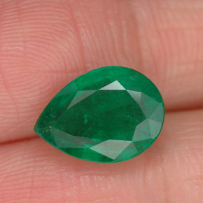 Smeraldo naturale verde da 2,53 ct, taglio a pera, SI