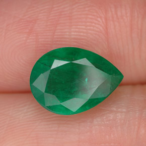 Smeraldo naturale verde da 2,53 ct, taglio a pera, SI