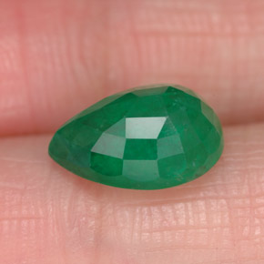 Smeraldo naturale verde da 2,53 ct, taglio a pera, SI