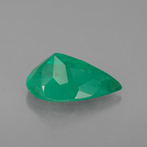 Smeraldo Verde naturale da 1.40 ct, Forma a pera, I1