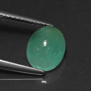 Smeraldo naturale verde da 2,02 ct, taglio ovale, traslucido