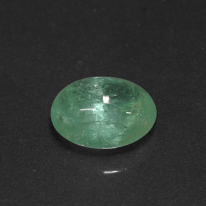 Smeraldo naturale verde da 1,73 ct, taglio ovale, traslucido