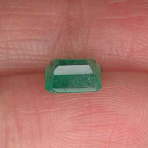Smeraldo naturale verde da 0,73 ct, taglio smeraldo, SI-I1
