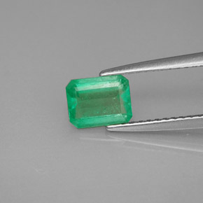 Smeraldo naturale verde da 0,72 ct, taglio smeraldo, SI-I1