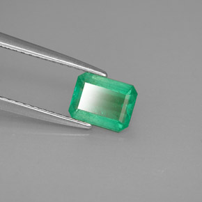 Smeraldo naturale verde da 0,72 ct, taglio smeraldo, SI-I1