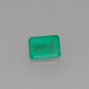 Smeraldo naturale verde da 0,37 ct, taglio smeraldo, SI-I1