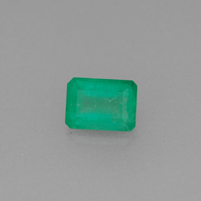Smeraldo naturale verde da 0,37 ct, taglio smeraldo, SI-I1