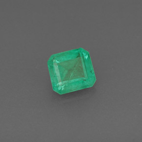 Smeraldo naturale verde da 0,57 ct, taglio smeraldo, SI-I1