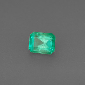 Smeraldo Verde naturale da 0.42 ct, Taglio smeraldo, SI-I1