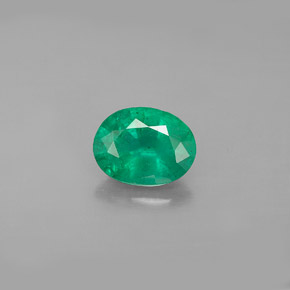 Smeraldo naturale verde da 1,11 ct, taglio ovale, SI-I1