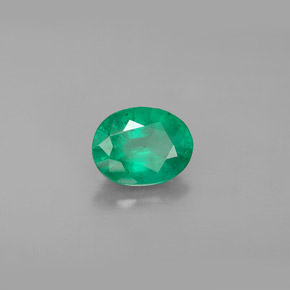 Smeraldo naturale verde da 1,11 ct, taglio ovale, SI-I1