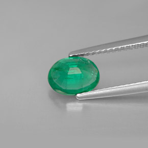 Smeraldo naturale verde da 1,11 ct, taglio ovale, SI-I1