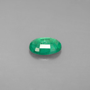 Smeraldo naturale verde da 0,95 ct, taglio ovale, SI-I1