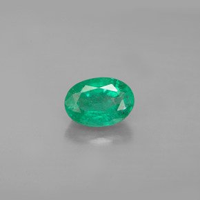 Smeraldo naturale verde da 1,00 ct, taglio ovale, SI-I1