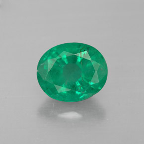 Smeraldo naturale verde da 1,01 ct, taglio ovale, SI-I1