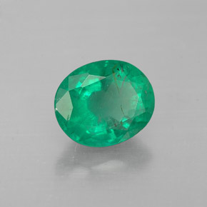 Smeraldo naturale verde da 1,01 ct, taglio ovale, SI-I1