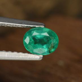 Smeraldo naturale verde da 0,48 ct, taglio ovale, SI-I1