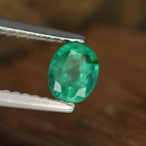 Smeraldo naturale verde da 0,48 ct, taglio ovale, SI-I1