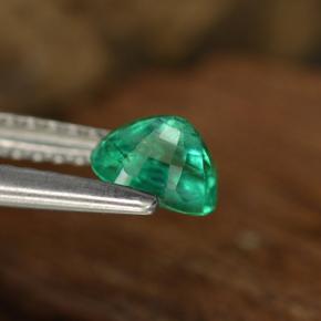 Smeraldo naturale verde da 0,48 ct, taglio ovale, SI-I1