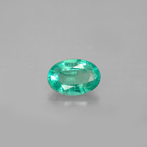 Smeraldo naturale verde da 0,43 ct, taglio ovale, SI-I1