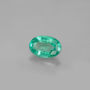 Smeraldo naturale verde da 0,43 ct, taglio ovale, SI-I1