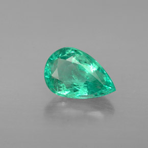 Smeraldo naturale verde da 0,86 ct, taglio a pera, VS-SI