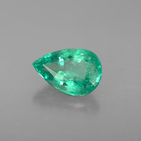 Smeraldo naturale verde da 0,86 ct, taglio a pera, VS-SI