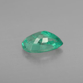 Smeraldo naturale verde da 0,86 ct, taglio a pera, VS-SI