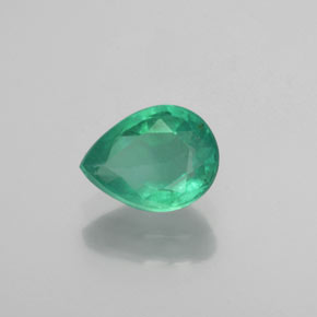 Smeraldo naturale verde da 0,79 ct, taglio a pera, VS-SI