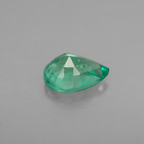 Smeraldo naturale verde da 0,91 ct, taglio a pera, VS-SI