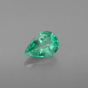 Smeraldo naturale verde da 0,40 ct, taglio a pera, VS-SI
