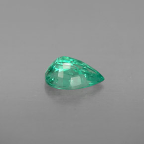 Smeraldo naturale verde da 0,40 ct, taglio a pera, VS-SI